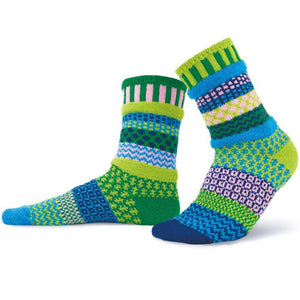 Water Lily Mismatched Crew Socks-Socks-Solmate Socks-Top Notch Gift Shop