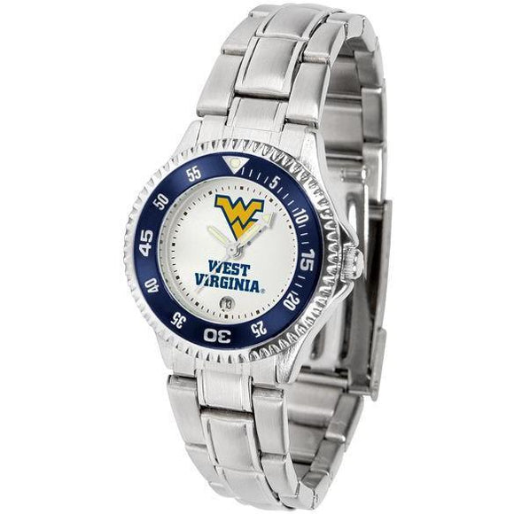 West Virginia Mountaineers Ladies Competitor Steel Band Watch-Watch-Suntime-Top Notch Gift Shop