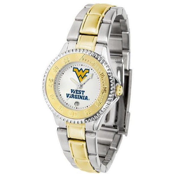West Virginia Mountaineers Ladies Competitor Two-Tone Band Watch-Watch-Suntime-Top Notch Gift Shop