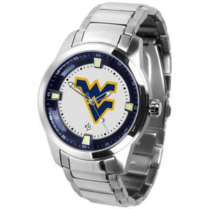 West Virginia Mountaineers Men's Titan Stainless Steel Band Watch-Watch-Suntime-Top Notch Gift Shop