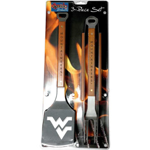 West Virginia University 3 Piece Sportula® BBQ Tool Set-Barbeque Tool-Sportula-Top Notch Gift Shop