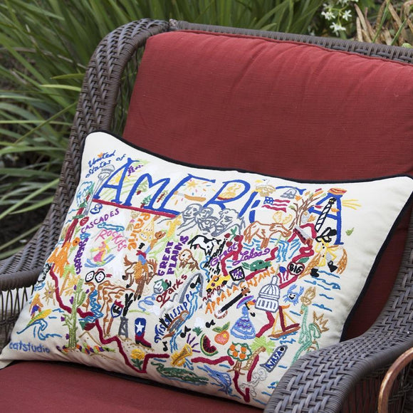 CatStudio Embroidered Country Pillows