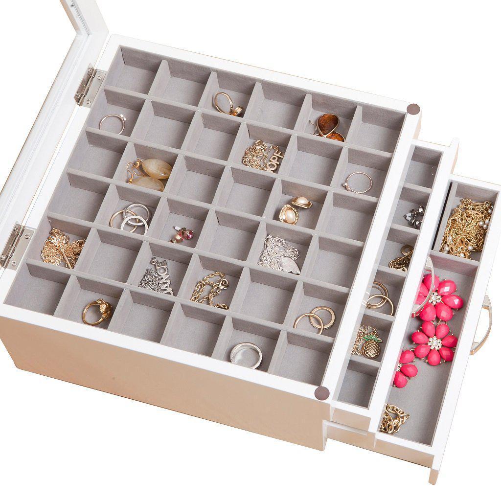 Liza Wooden Jewelry Box-Jewelry Box-Mele & Co.-Top Notch Gift Shop