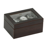 Granby Glass Top Wooden Watch Box in Mahogany Finish-Watch Box-Mele & Co.-Top Notch Gift Shop