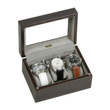 Granby Glass Top Wooden Watch Box in Mahogany Finish-Watch Box-Mele & Co.-Top Notch Gift Shop