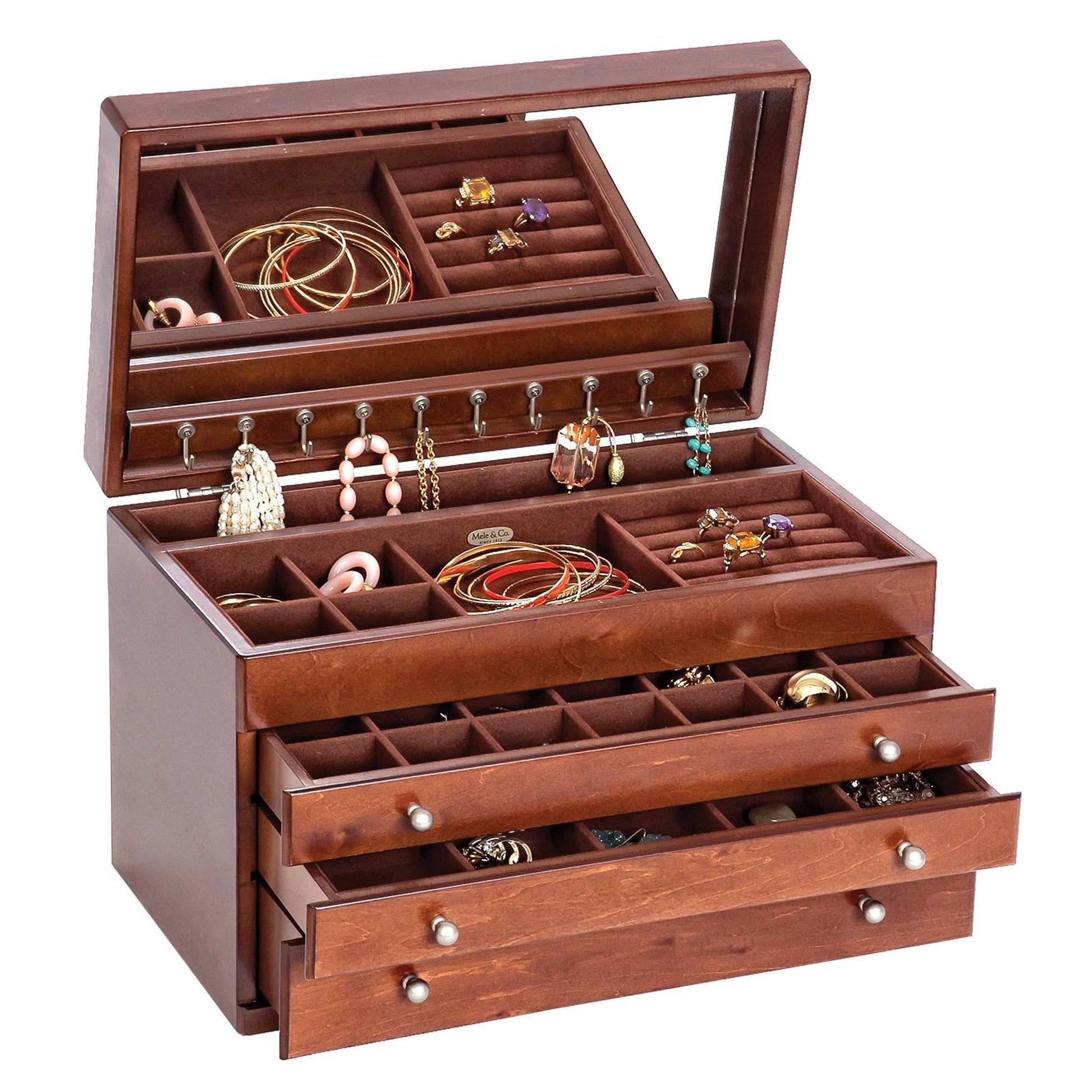 Brigitte Wooden Jewelry Box-Jewelry Box-Mele & Co.-Top Notch Gift Shop