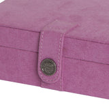 Giana - Plush Fabric Jewelry Box with Lift Out Tray in Pink-Jewelry Box-Mele & Co.-Top Notch Gift Shop