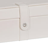 Lila Forty-Eight Section Jewelry Box in Ivory Faux Leather-Jewelry Box-Mele & Co.-Top Notch Gift Shop