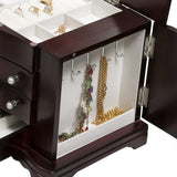 Rita - Locking Jewelry Box with Pearl Pulls in Cherry-Jewelry Box-Mele & Co.-Top Notch Gift Shop