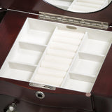 Rita - Locking Jewelry Box with Pearl Pulls in Cherry-Jewelry Box-Mele & Co.-Top Notch Gift Shop