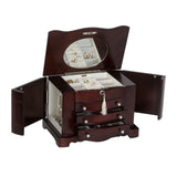 Rita - Locking Jewelry Box with Pearl Pulls in Cherry-Jewelry Box-Mele & Co.-Top Notch Gift Shop