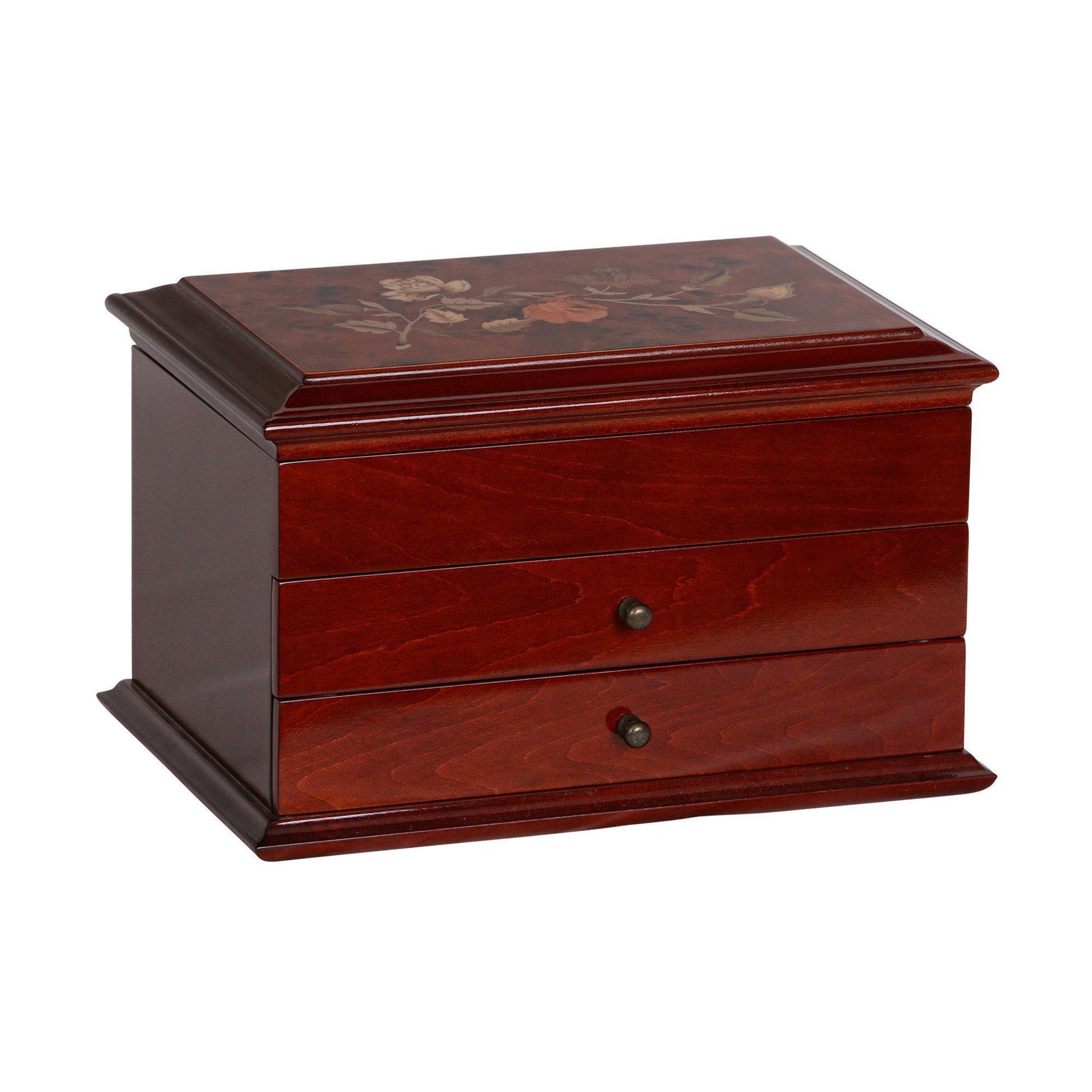 Brayden Wooden Jewelry Box in Walnut Finish-Jewelry Box-Mele & Co.-Top Notch Gift Shop