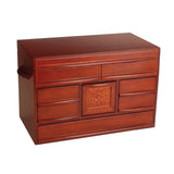 Empress Six Drawer Wooden Jewelry Box in Walnut Finish-Jewelry Box-Mele & Co.-Top Notch Gift Shop