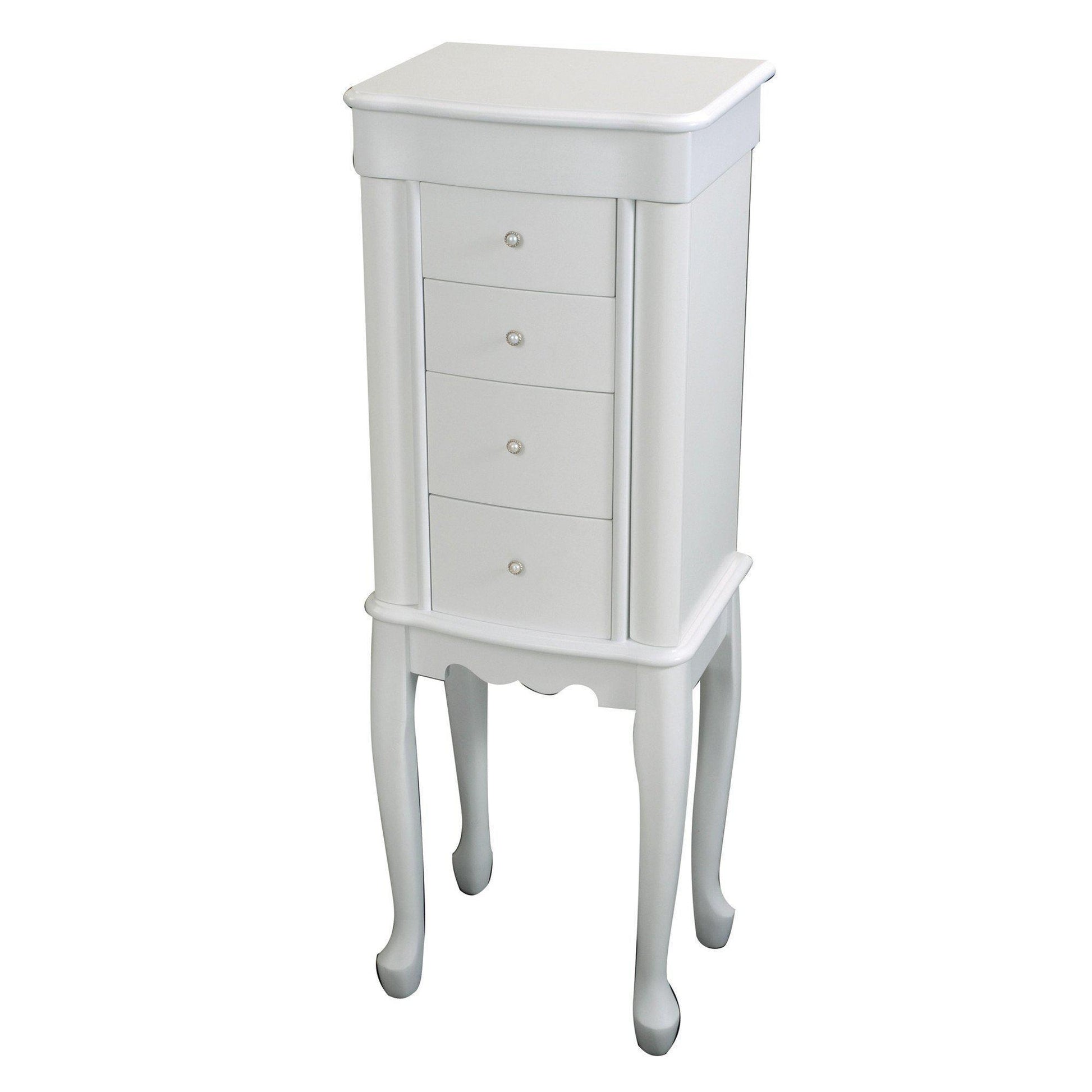 "Alexis" Jewelry Armoire in Eggshell Finish-Jewelry Box-Mele & Co.-Top Notch Gift Shop