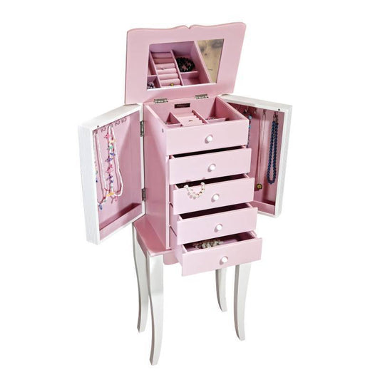 Louisa Girls Jewelry Armoire-Jewelry Box-Mele & Co.-Top Notch Gift Shop