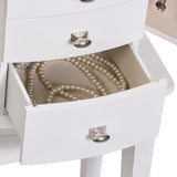 Hadley Wooden Jewelry Armoire in White-Jewelry Box-Mele & Co.-Top Notch Gift Shop