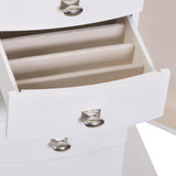 Hadley Wooden Jewelry Armoire in White-Jewelry Box-Mele & Co.-Top Notch Gift Shop