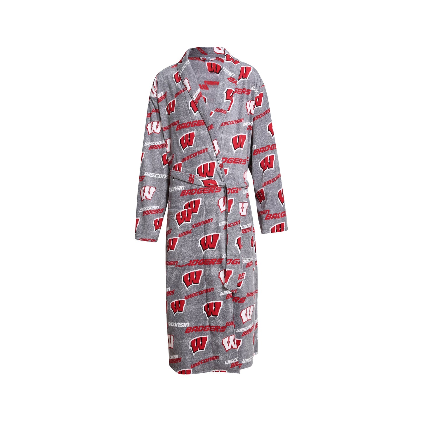 Wisconsin Badgers Achieve Microfleece Bathrobe in Gray-Bathrobe-Concepts Sport-Top Notch Gift Shop