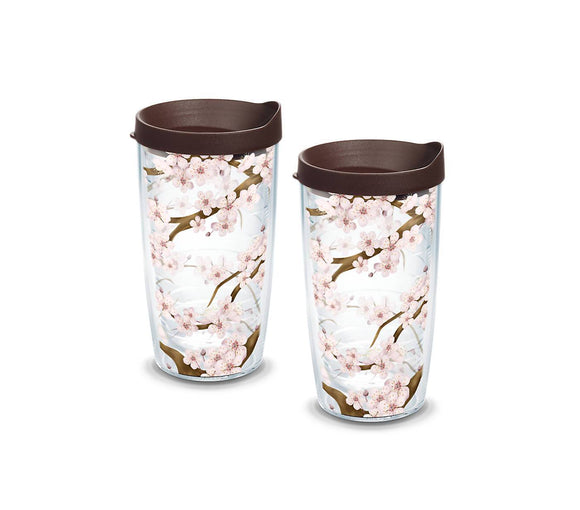 Cherry Blossom 16 oz. Tervis Tumbler with Lid - (Set of 2)-Tumbler-Tervis-Top Notch Gift Shop