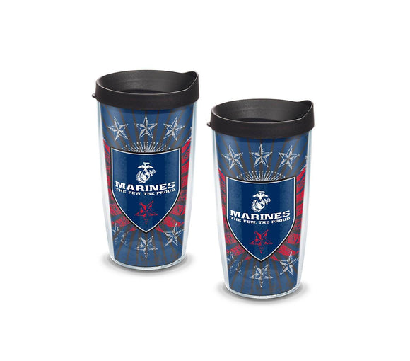Marine Corps 16 oz. Tervis Tumbler with Lid - (Set of 2)-Tumbler-Tervis-Top Notch Gift Shop
