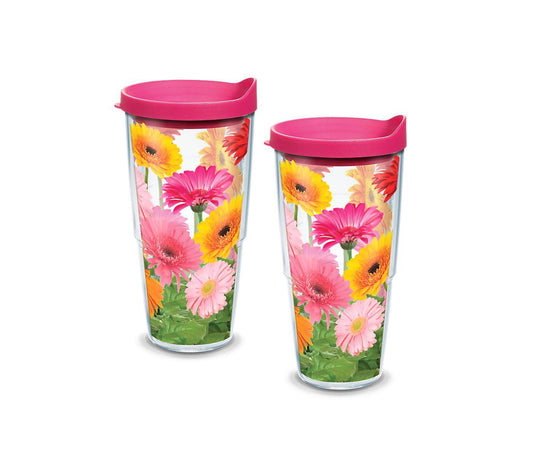 Gerbera Daisies 24 oz. Tervis Tumbler with Lid - (Set of 2)-Tumbler-Tervis-Top Notch Gift Shop