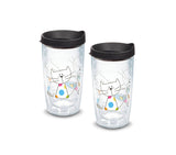 Polka Dot Cat 16 oz. Tervis Tumbler with Lid - (Set of 2)-Tumbler-Tervis-Top Notch Gift Shop