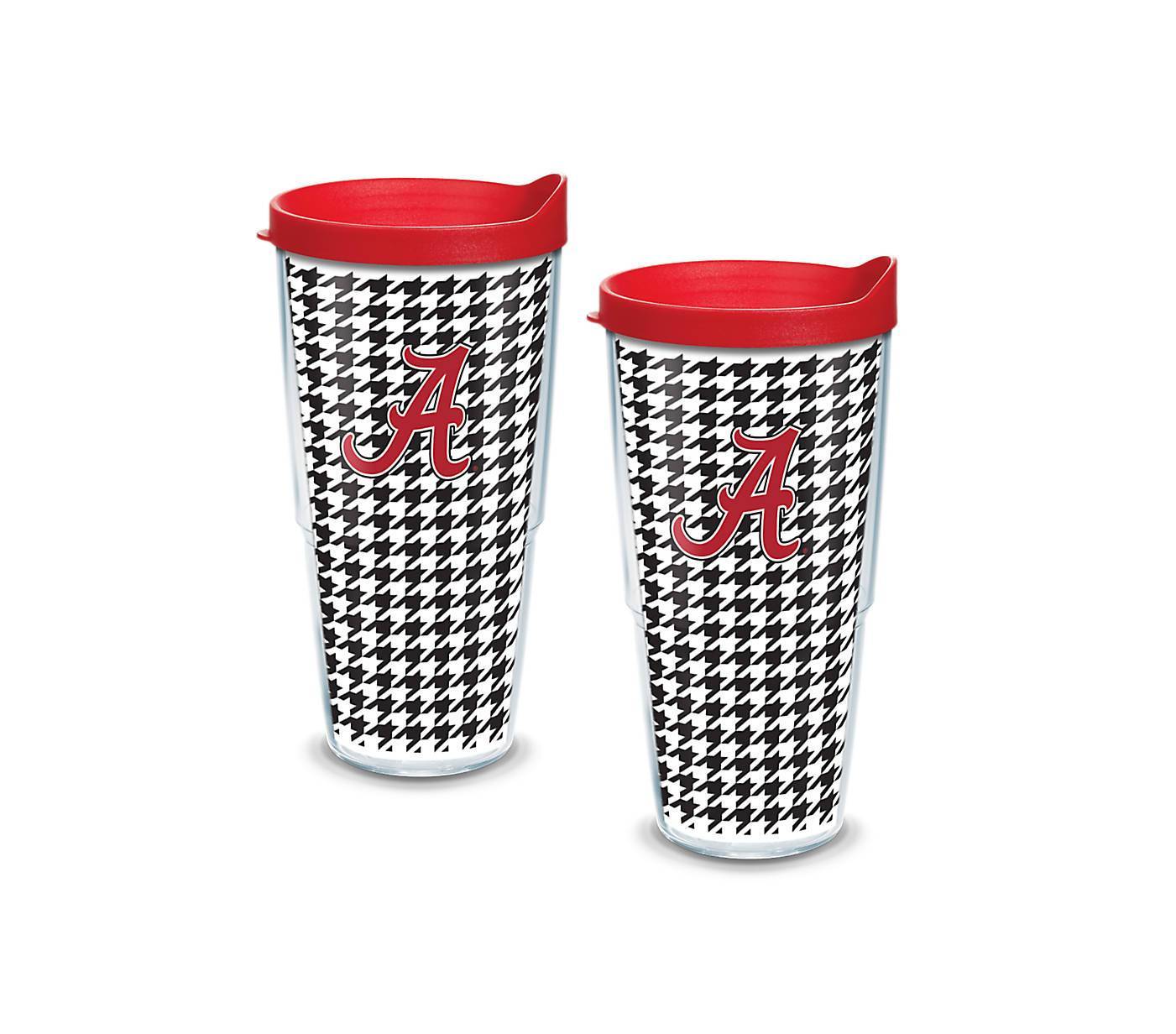 University of Alabama Houndstooth 24 oz. Tervis Tumbler with Lid - (Set of 2)-Tumbler-Tervis-Top Notch Gift Shop