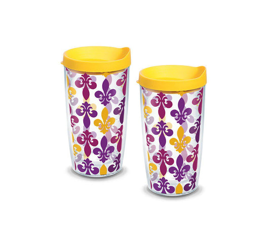 Fleur-de-Lis 16 oz. Tervis Tumbler with Lid - (Set of 2)-Tumbler-Tervis-Top Notch Gift Shop