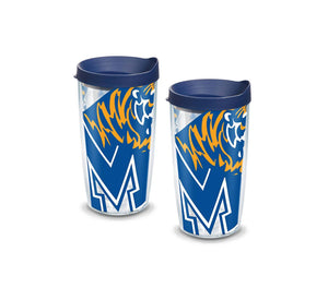 University of Memphis Colossal 16 oz. Tervis Tumbler with Lid - (Set of 2)-Tumbler-Tervis-Top Notch Gift Shop