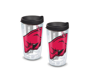 University of Arkansas Colossal 16 oz. Tervis Tumbler with Lid - (Set of 2)-Tumbler-Tervis-Top Notch Gift Shop