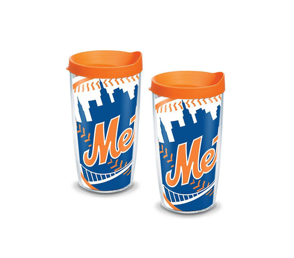 New York Mets Colossal 16 oz. Tervis Tumbler with Lid - (Set of 2)-Tumbler-Tervis-Top Notch Gift Shop