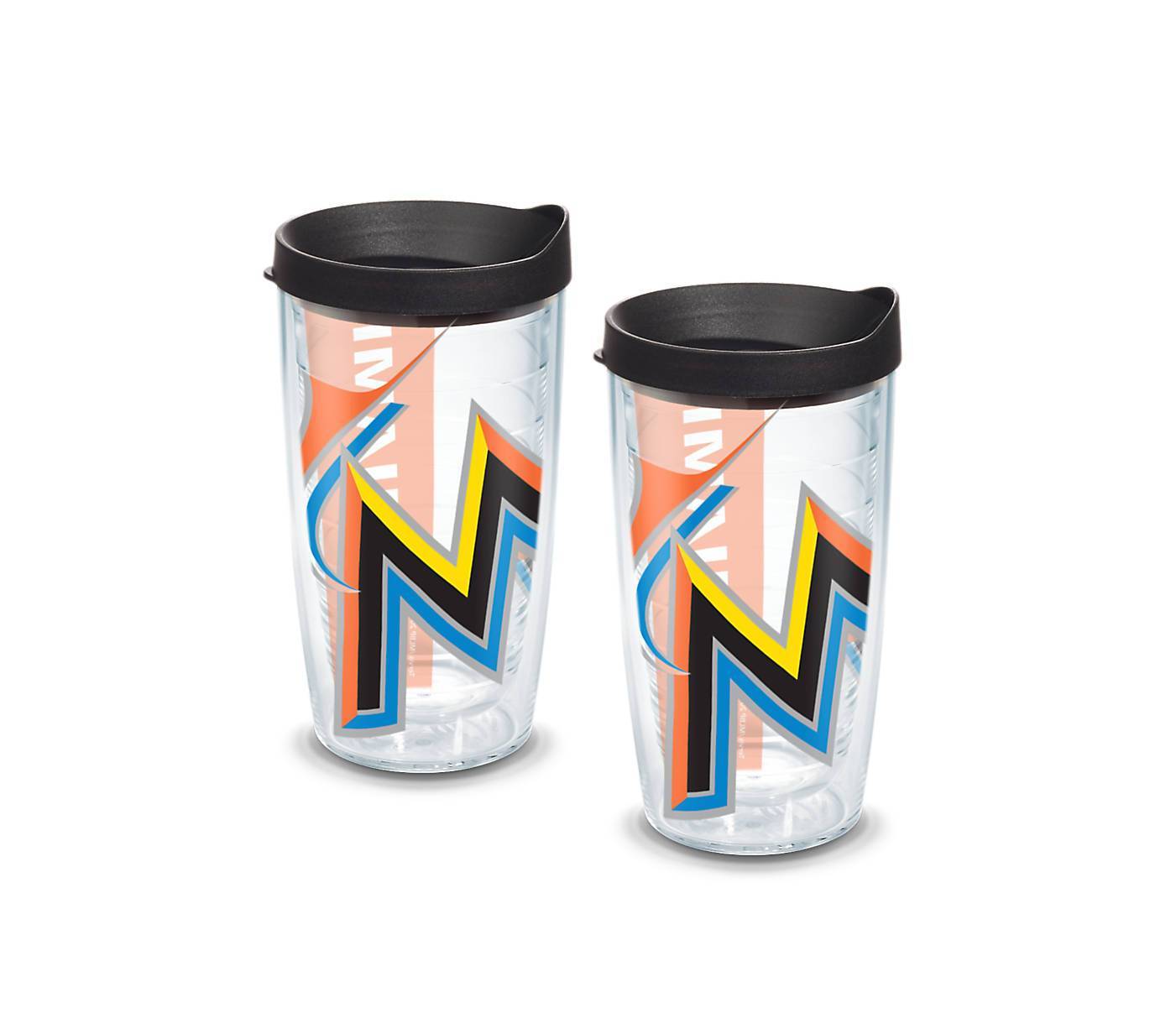 Miami Marlins Colossal 16 oz. Tervis Tumbler with Lid - (Set of 2)-Tumbler-Tervis-Top Notch Gift Shop