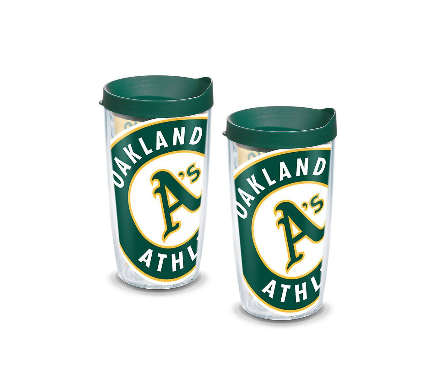 Oakland Athletics Colossal 16 oz. Tervis Tumbler with Lid - (Set of 2)-Tumbler-Tervis-Top Notch Gift Shop