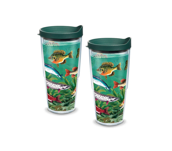 Multi Fish 24 oz. Tervis Tumbler with Lid - (Set of 2)-Tumbler-Tervis-Top Notch Gift Shop