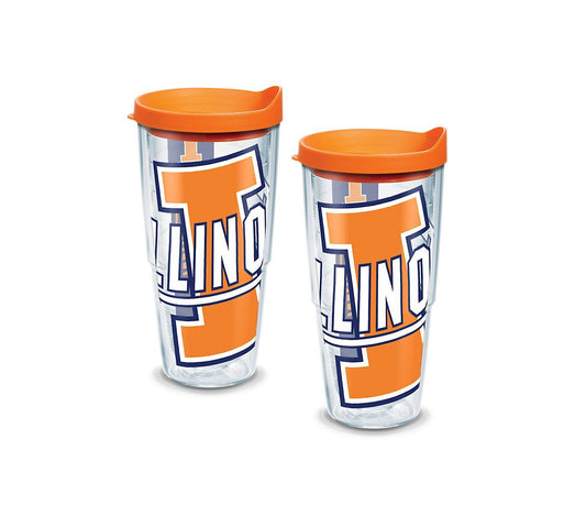 University of Illinois Colossal 24 oz. Tervis Tumbler with Lid - (Set of 2)-Tumbler-Tervis-Top Notch Gift Shop