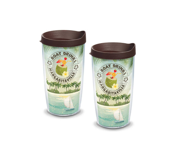 Boat Drinks 16 oz. Tervis Tumbler with Lid - (Set of 2)-Tumbler-Tervis-Top Notch Gift Shop