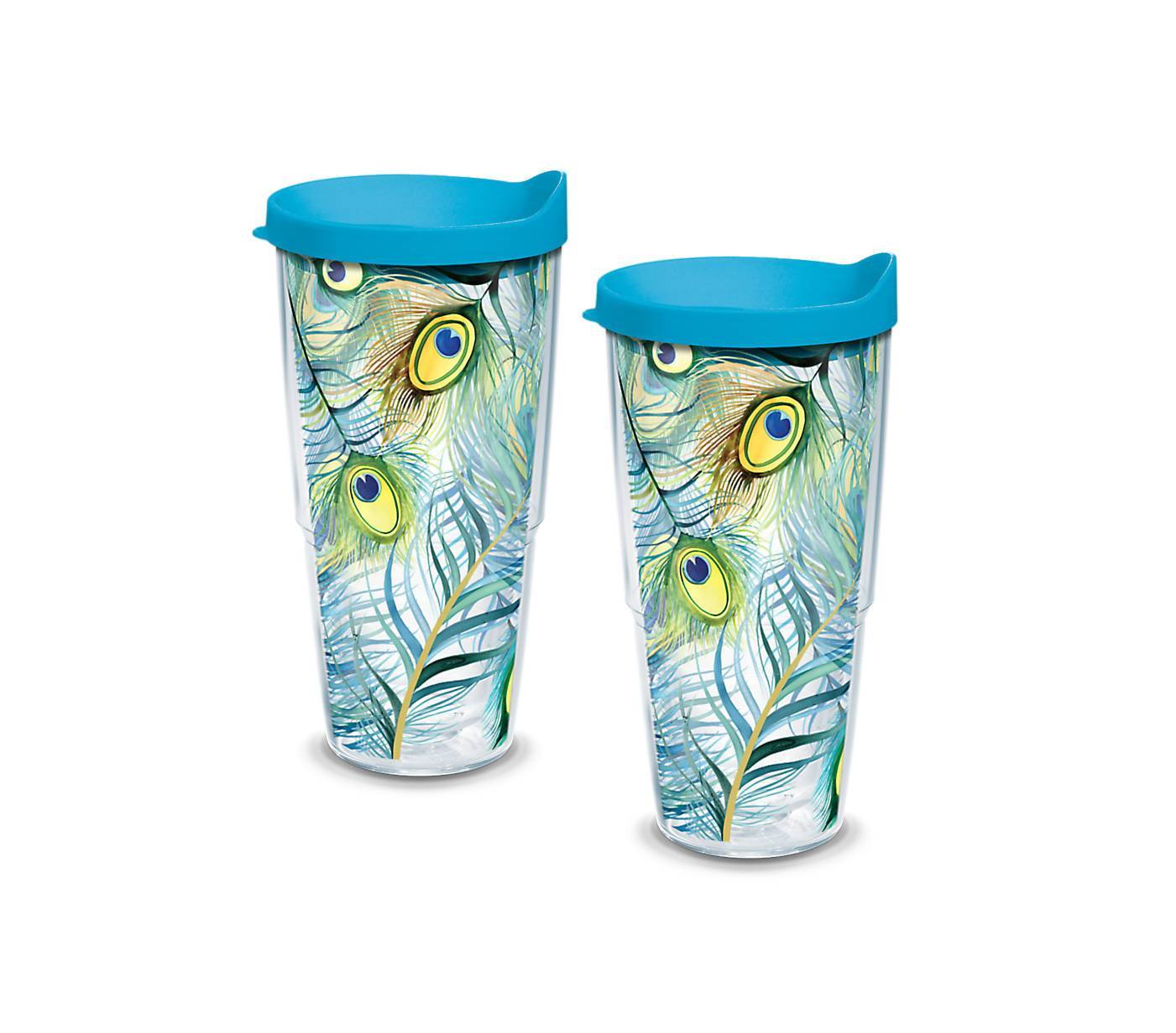 Peacock 24 oz. Tervis Tumbler with Lid - (Set of 2)-Tumbler-Tervis-Top Notch Gift Shop