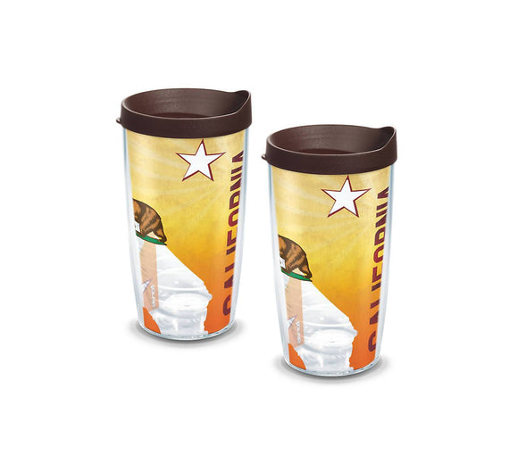 California Colossal State Flag 16 oz. Tervis Tumbler with Lid - (Set of 2)-Tumbler-Tervis-Top Notch Gift Shop