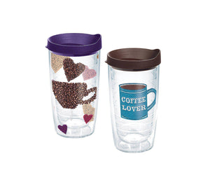 Coffee Lover 16 oz. Tervis Tumbler with Lid - (Set of 2)-Tumbler-Tervis-Top Notch Gift Shop