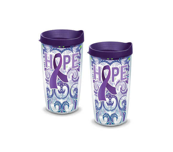 Cancer Awareness 16 oz. Tervis Tumbler with Lid - (Set of 2)-Tumbler-Tervis-Top Notch Gift Shop