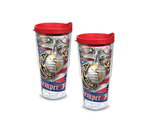 Marines Eagle & Anchor 24 oz. Tervis Tumbler with Lid - (Set of 2)-Tumbler-Tervis-Top Notch Gift Shop