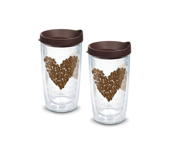 I Love Coffee 16 oz. Tervis Tumbler with Lid - (Set of 2)-Tumbler-Tervis-Top Notch Gift Shop