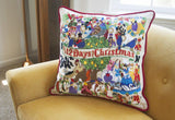 12 Days of Christmas Hand Embroidered CatStudio Pillow-Pillow-CatStudio-Top Notch Gift Shop