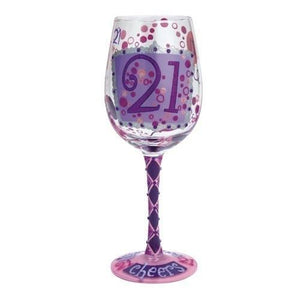21 Wine Glass by Lolita®-Wine Glass-Designs by Lolita® (Enesco)-Top Notch Gift Shop