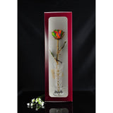 24K Gold Tipped Aurora Rainbow Rose with Crystal Vase-Gold Trimmed Rose-The Rose Lady-Top Notch Gift Shop