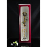 24K Gold Tipped Leopard Rose with Crystal Vase-Gold Trimmed Rose-The Rose Lady-Top Notch Gift Shop