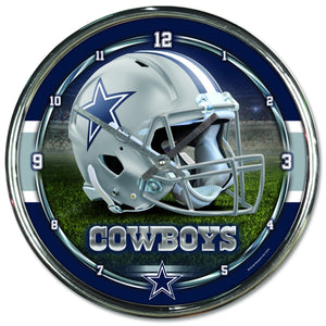 Dallas Cowboys Chrome Plated Clock-Clock-Wincraft-Top Notch Gift Shop