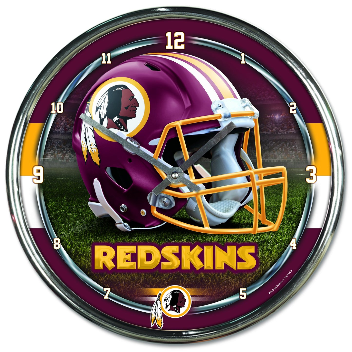 Washington Redskins Chrome Plated Clock-Clock-Wincraft-Top Notch Gift Shop