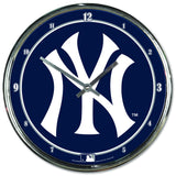 New York Yankees Chrome Plated Clock-Clock-Wincraft-Top Notch Gift Shop