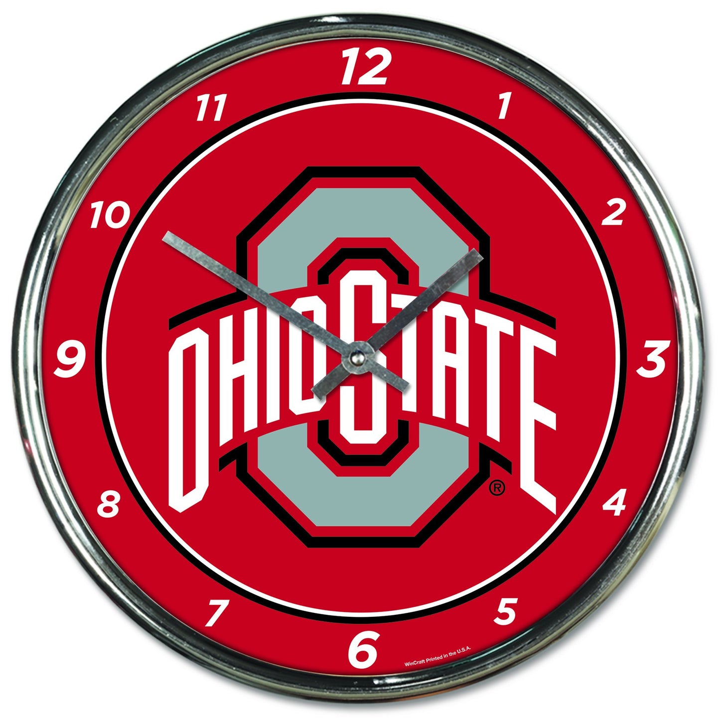 Ohio State University Chrome Plated Clock-Clock-Wincraft-Top Notch Gift Shop